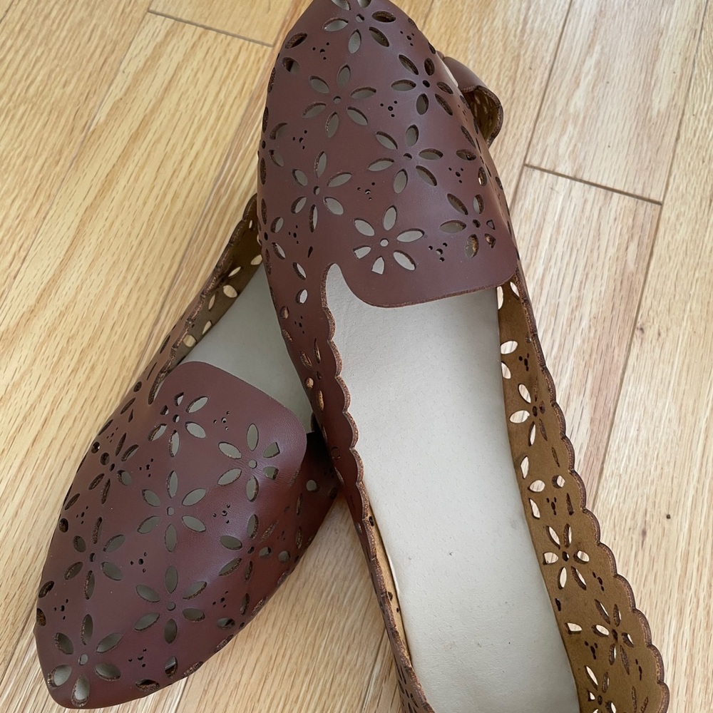 BNWT khussa 💯 leather handmade brown flats jutti